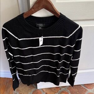 Banana Republic Black and White Striped Sweater